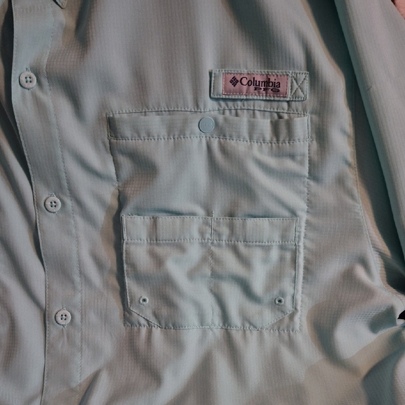 Columbia Blue Casual Button Down Shirt - Picture 4 of 8